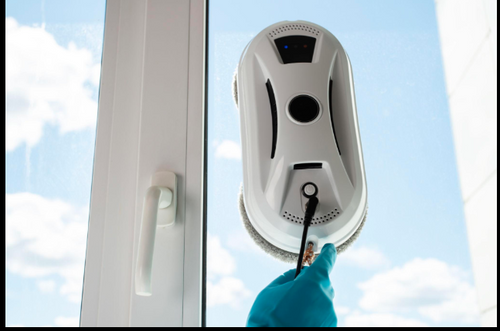 Smart Automatic Window Cleaner Robot – Remote Control Glass Cleaning Machine with Strong Suction & Edge Detection