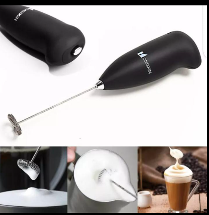 Rechargeable Electric Milk Frother – 3 Speed Handheld Coffee Foam Maker with Stand for Latte, Cappuccino & Hot Chocolate